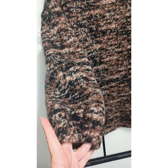 Varley Komar Longline jacket Chunky Woven Wool Blend Neutral Womens Med Warm - Picture 7 of 11